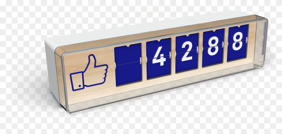 Smiirl Facebook Like Counter Real Time 5 Digits Wood Number Counter, Clock, Digital Clock, First Aid, Text Free Transparent Png