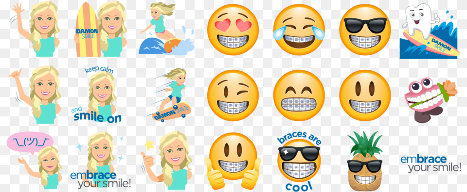 Smile Braces Emoji, Person, Girl, Female, Child Png Image