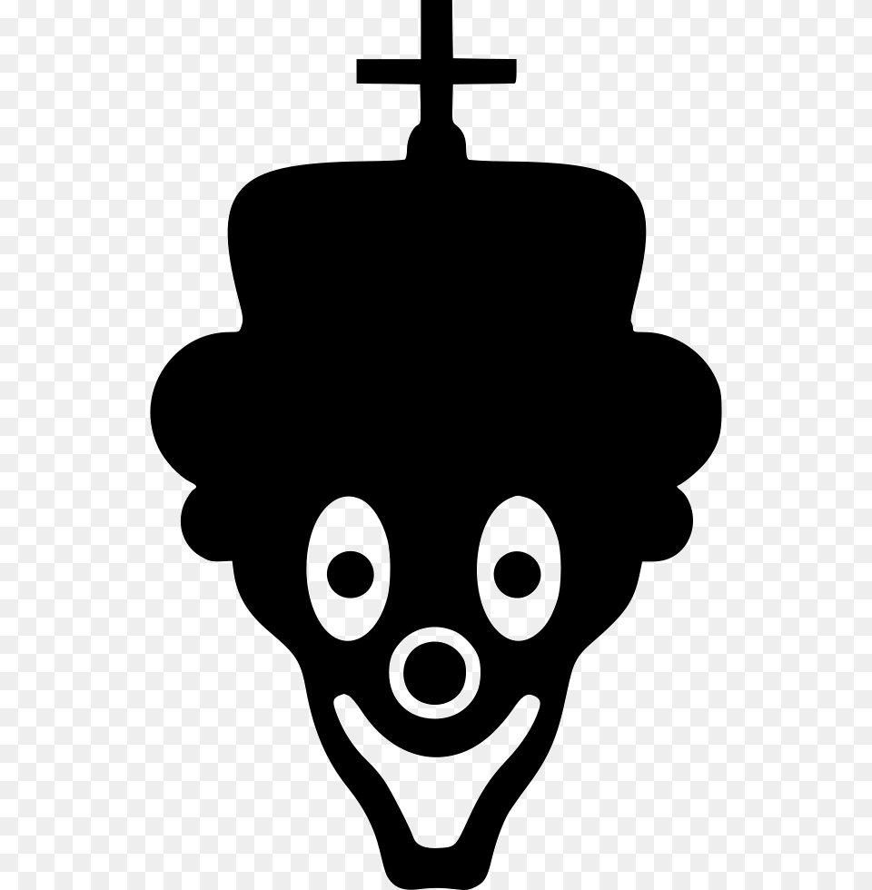 Smile Crown Face Mask Icon Silhouette, Stencil, Cross, Symbol Free Png Download