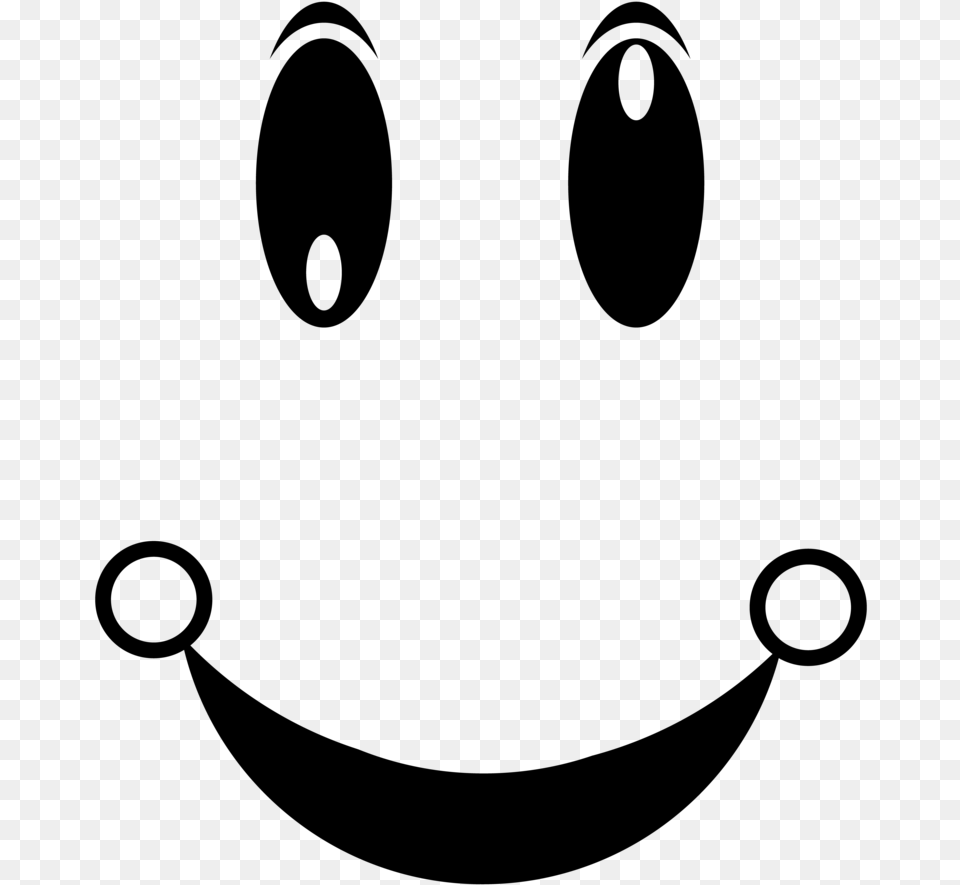 Smile Emoji, Gray Png Image