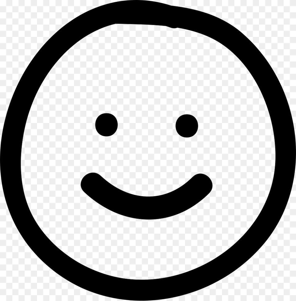 Smile Hand Drawn Emoticon Svg Icon Download Whatsapp Logo Vector, Stencil, Sticker, Symbol Free Png