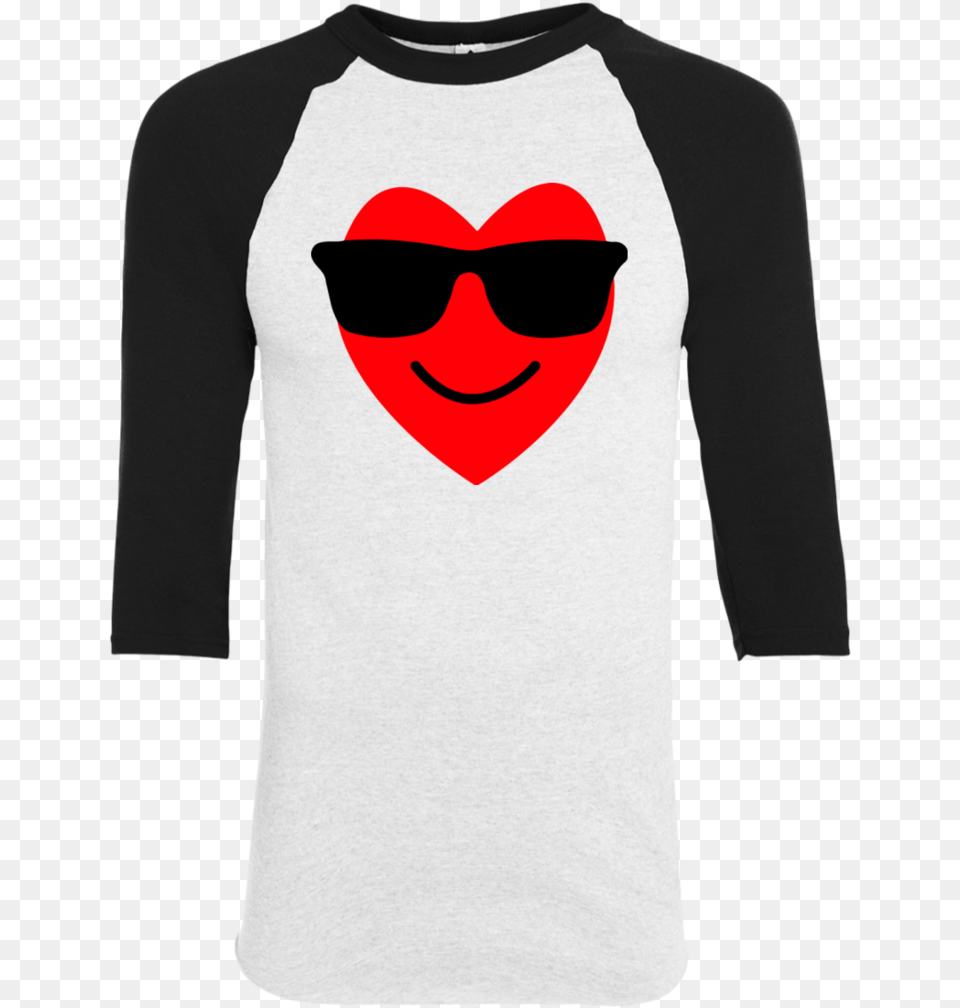 Smile Heart Emojis With Glasses Long Sleeved T Shirt, Accessories, Sunglasses, Sleeve, T-shirt Png Image