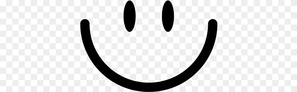 Smile Icon, Gray Png