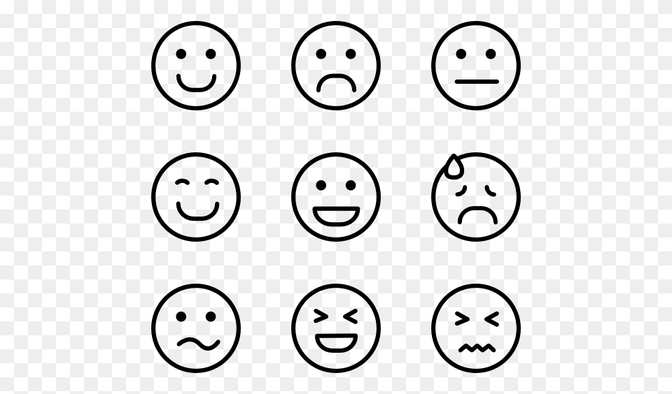 Smile Icons, Gray Free Png