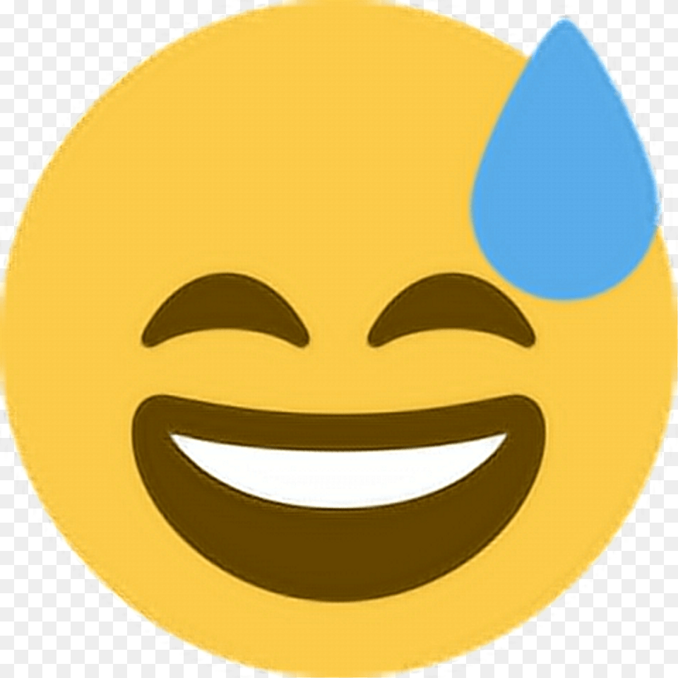 Smile Laugh Happy Sweat Feelbad Emoji Emoticon Face All Is Well Exam, Food, Fruit, Plant, Produce Free Transparent Png