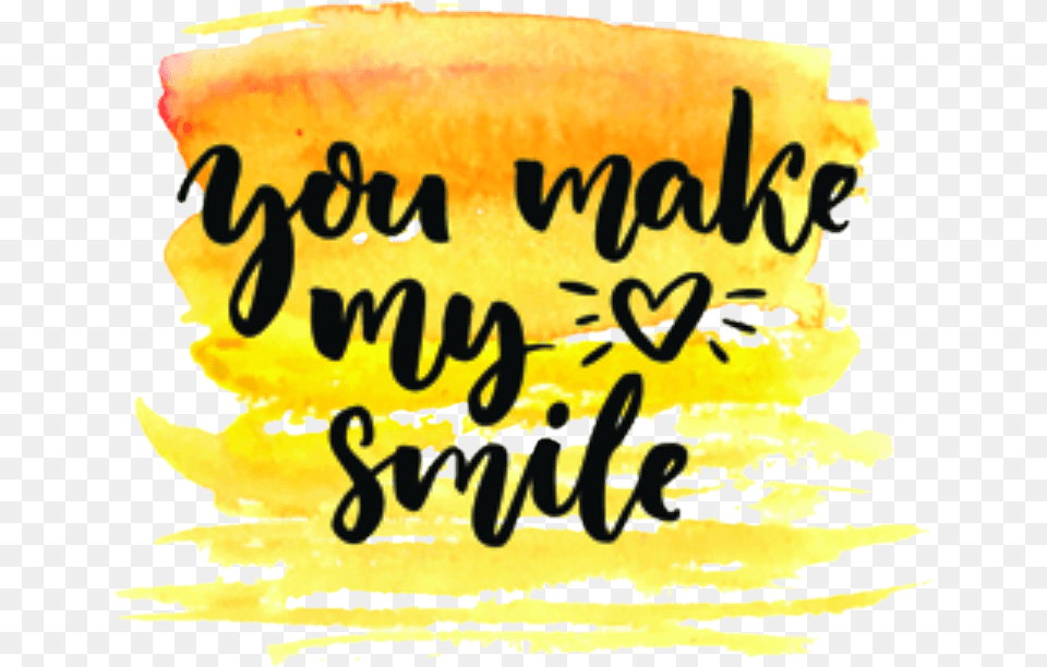 Smile Quote Tumblr Watercolor Remixit Stickers Calligraphy, Handwriting, Text Free Transparent Png