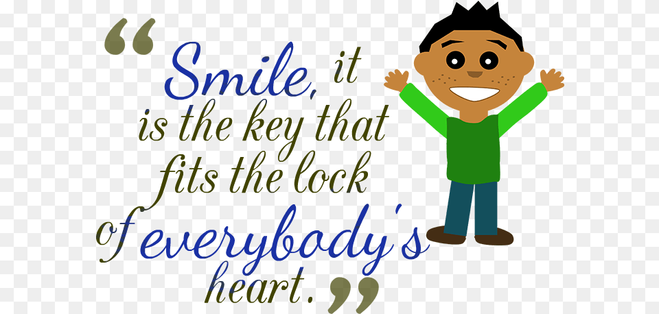 Smile Quotes Images Cartoon, Baby, Person, Text, Face Png