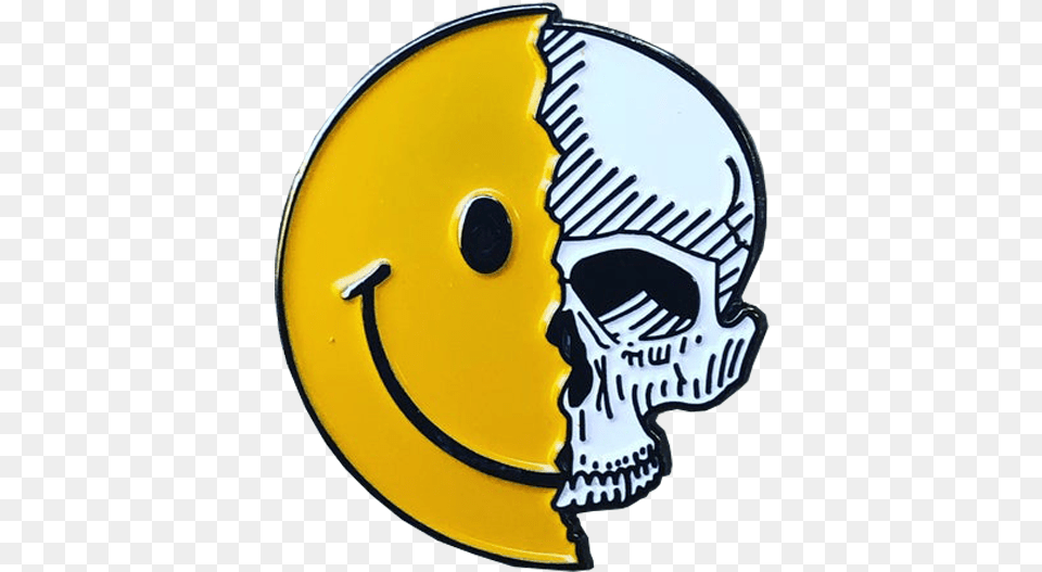 Smile Skull Pin Happy, Logo, Helmet, Symbol, American Football Free Transparent Png