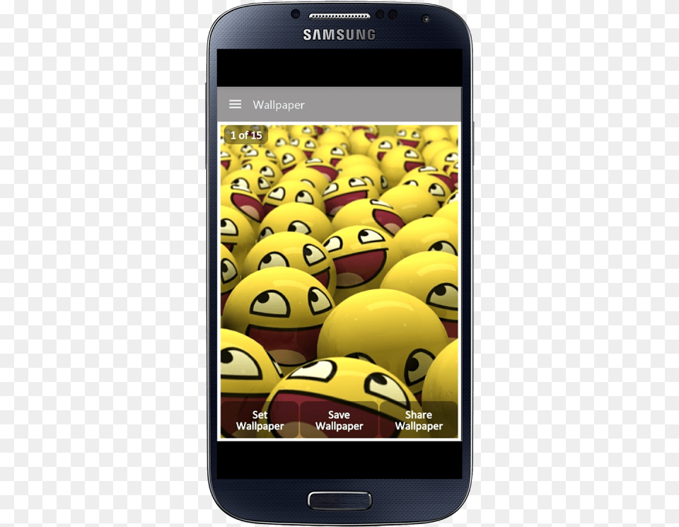 Smile Wallpaper The App Store Lots Of Yellow Troll Face, Electronics, Mobile Phone, Phone, Toy Free Png