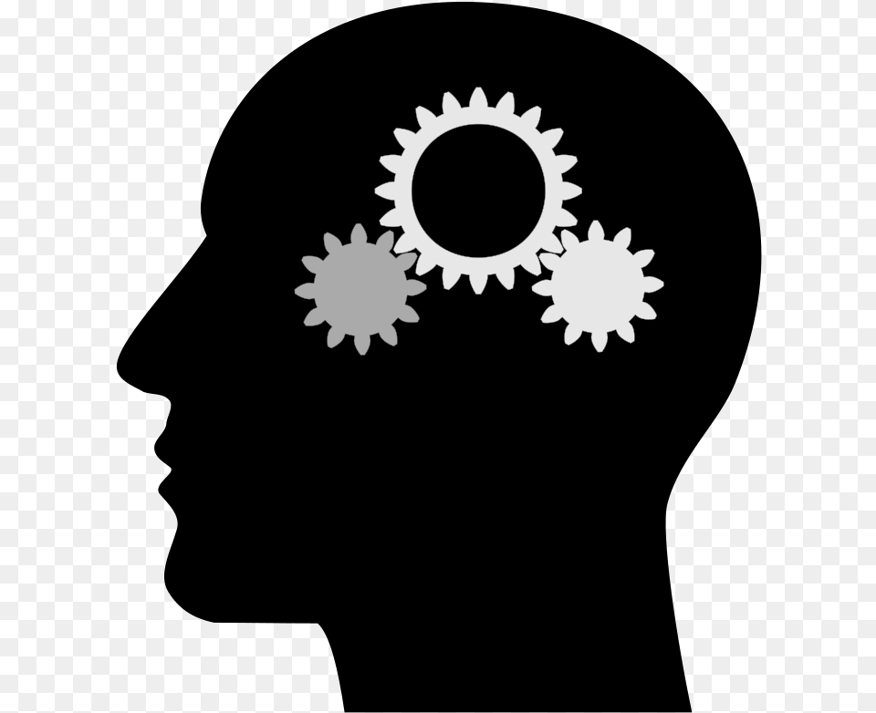 Smileheadsilhouette Silhouette Of Person Thinking, Machine, Gear, Head Png