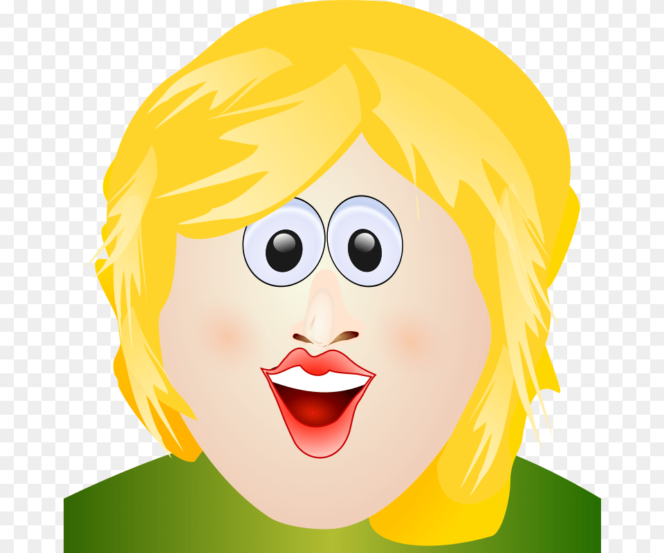 Smiles Blonde Face Ugly Girl With Yellow Hair, Head, Person, Photography, Portrait Png Image