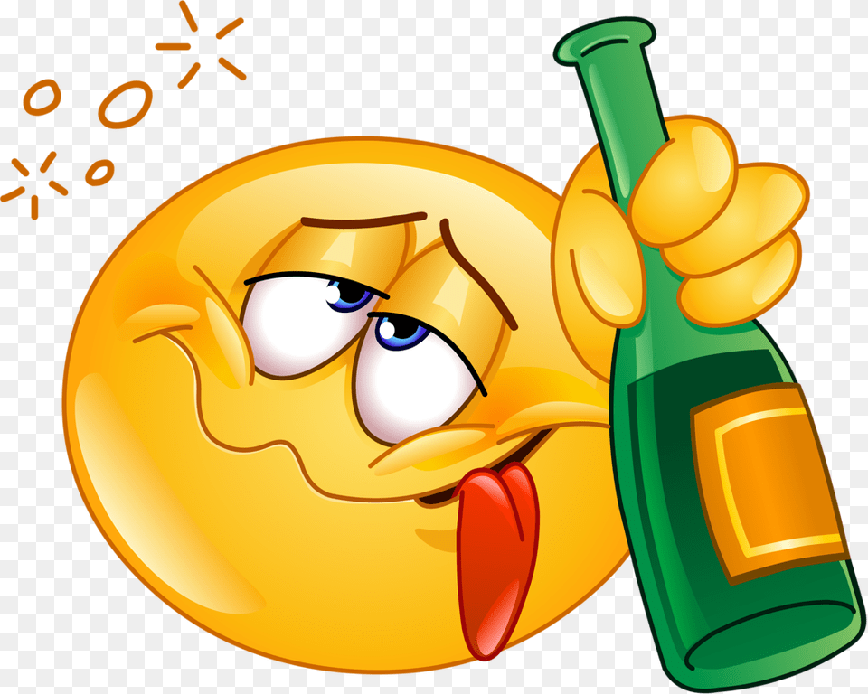 Smiley, Bottle, Alcohol, Beer, Beverage Free Transparent Png