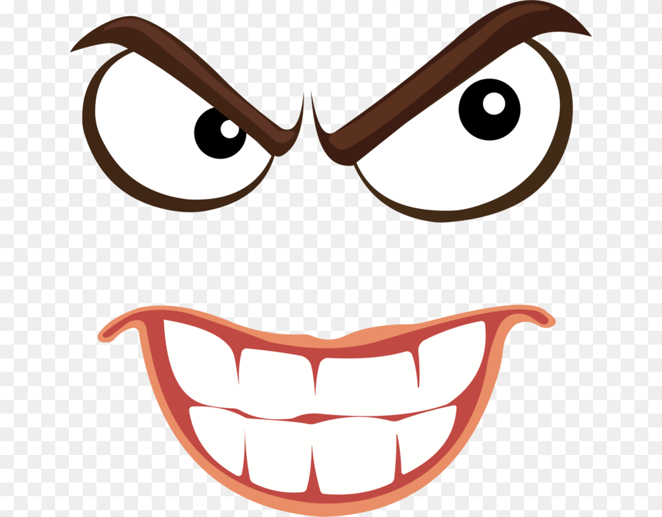 Smiley Anger Emoji Emoticon Criminal Evil Face Face Clipart Transparent, Body Part, Mouth, Person, Teeth Free Png Download