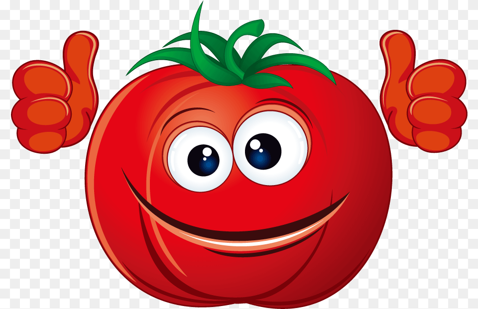 Smiley Cartoon Red Tomatoes Download Tomato Cartoon, Disk, Food, Ketchup Png