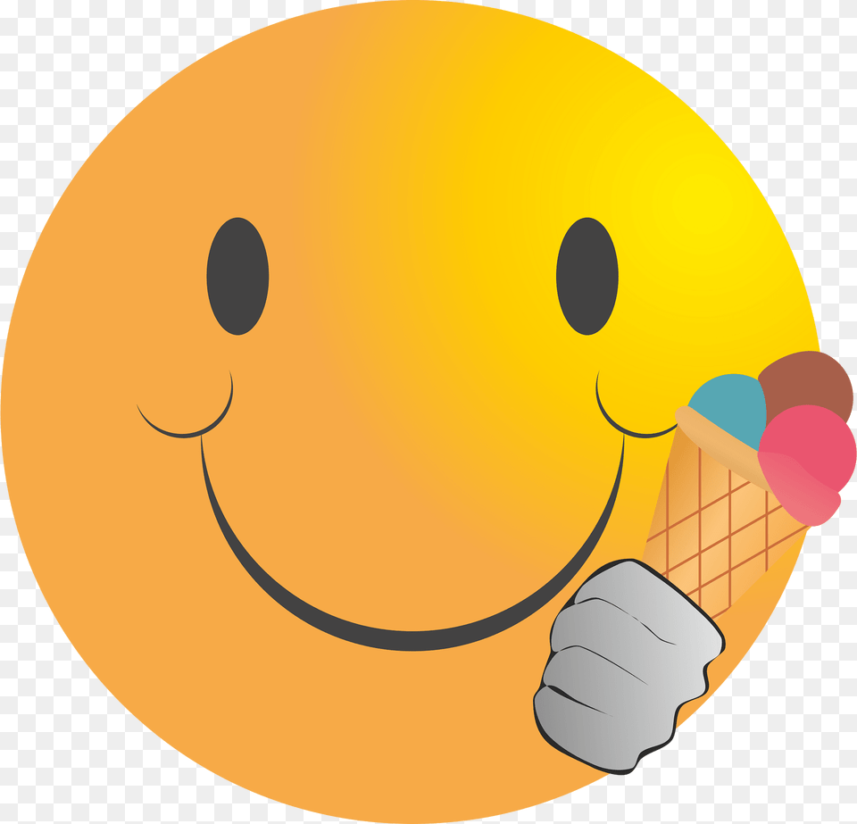 Smiley Clipart, Cream, Dessert, Food, Ice Cream Png