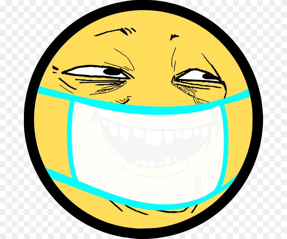 Smiley Clipart Rage Yellow Troll Face, Sphere, Photography, Head, Person Free Png Download
