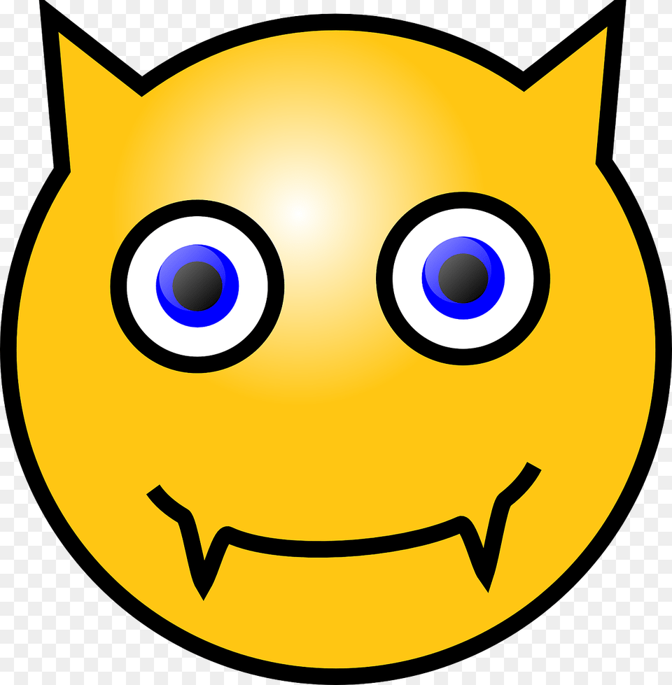 Smiley Devil Yellow Vector Graphic On Pixabay Devil Smiley Face, Disk Free Transparent Png