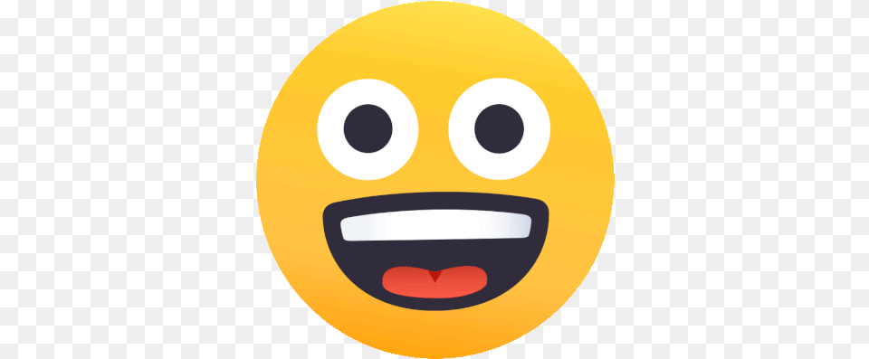 Smiley Emoji Gif Smiley Emoji Emoticons Discover U0026 Share Excited Emoji Gif Transparent, Disk, Photography Png Image