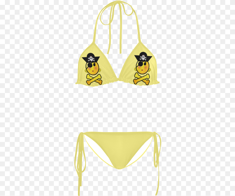 Smiley Emoji Girl Custom Bikini Swimsuit Bedlington Terrier Dog Custom Bikini Swimsuit, Clothing, Swimwear, Hat Free Png