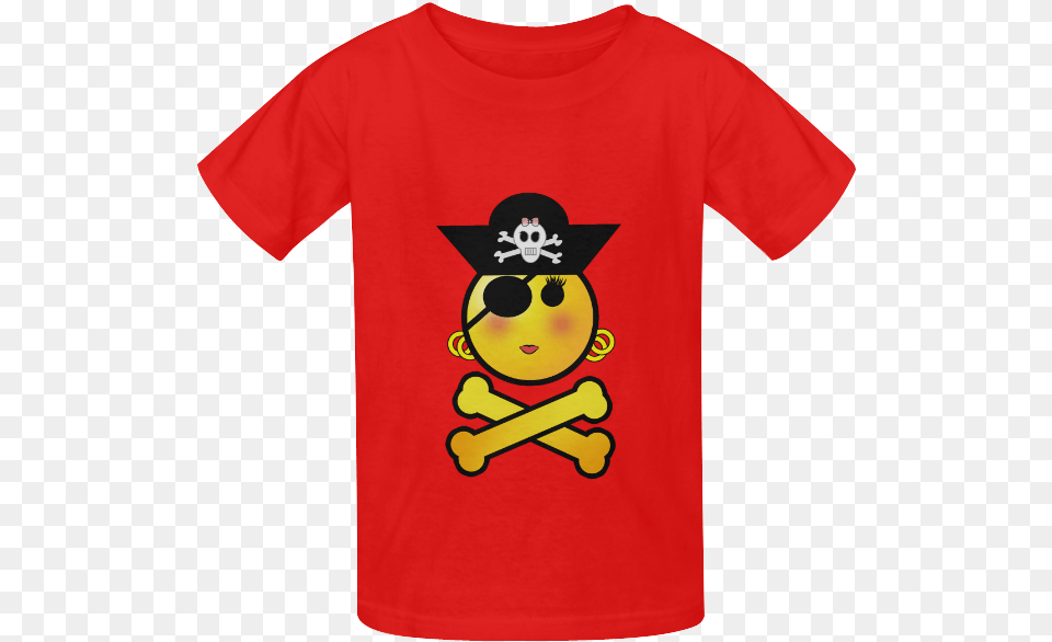 Smiley Emoji Girl Kid S Classic T Shirt Kids T Shirt, Clothing, T-shirt, Face, Head Free Png