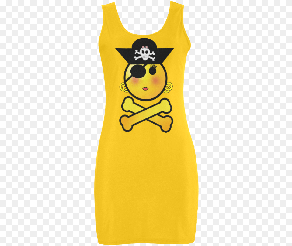 Smiley Emoji Girl Medea Vest Dress Active Tank, Clothing, Tank Top, Person, Face Png