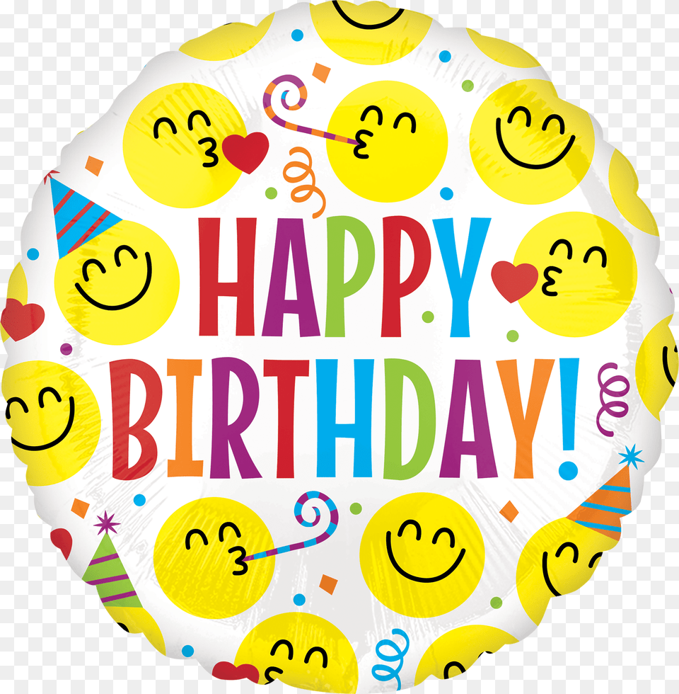 Smiley Emoji Happy Birthday Circle, Person, People, Birthday Cake, Cake Png
