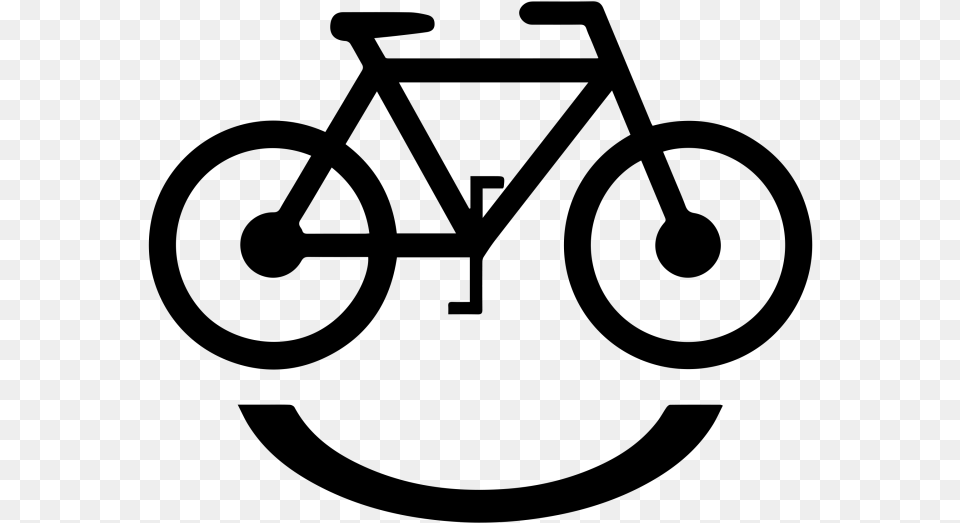 Smiley Face Bike, Gray Png Image