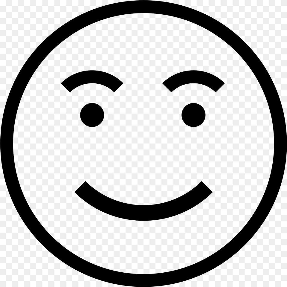 Smiley Face Black And White Clipart 1 Of Clipart Happy Face Black And White, Gray Free Png