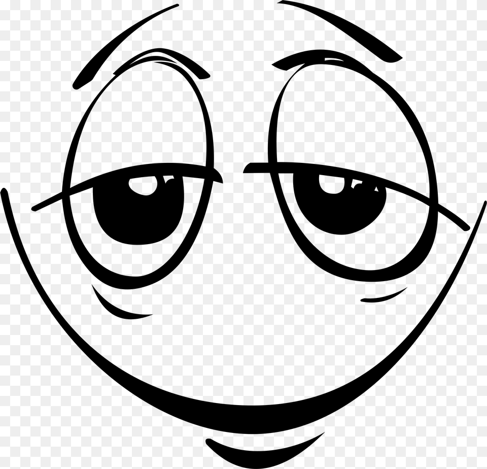 Smiley Face Black And White Clipart Stoned Smiley Face Stoned Smileys, Gray Free Png Download