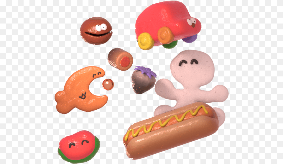 Smiley Face Cartoon, Toy, Food, Hot Dog Png Image