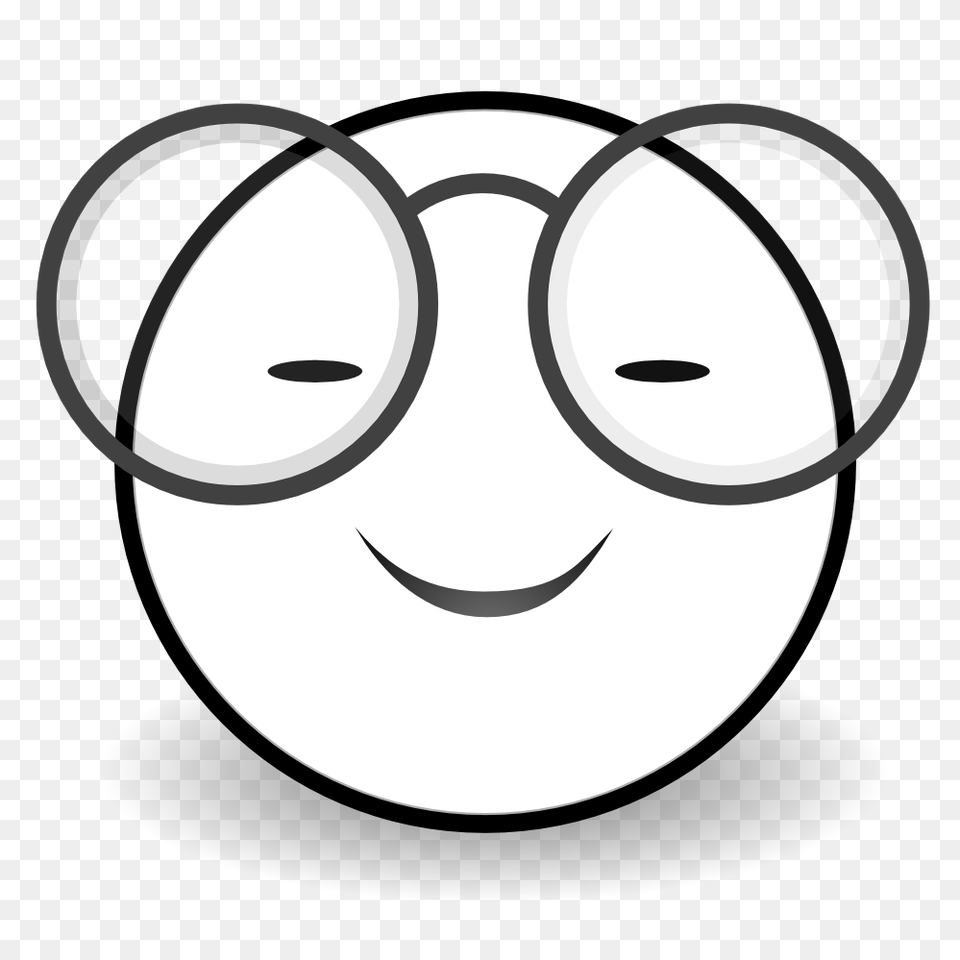 Smiley Face Clip Art Black And White, Accessories, Glasses, Stencil Png Image