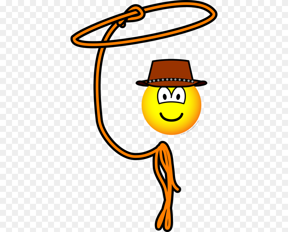 Smiley Face Cowboy Lasso Gif, Clothing, Hat Free Png
