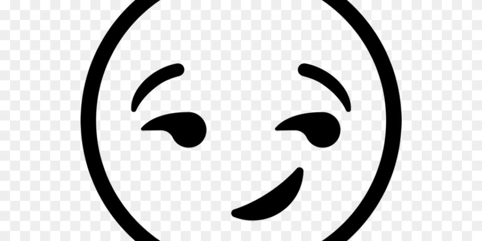 Smiley Face In Black, Stencil Png