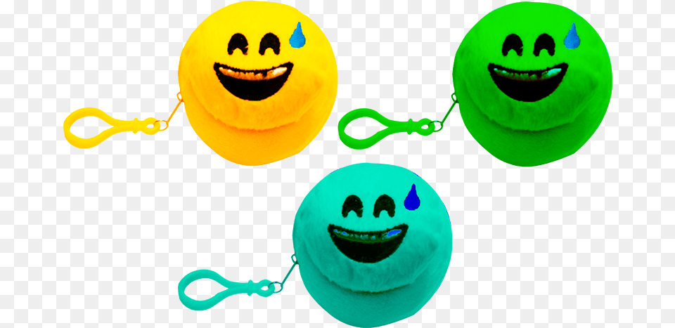 Smiley Face Plush Coin Purse Case Yellow Green Light Smiley, Toy Free Transparent Png