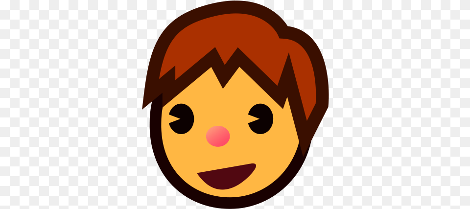 Smiley Face With Hair Boy Emoji, Head, Person Free Png Download