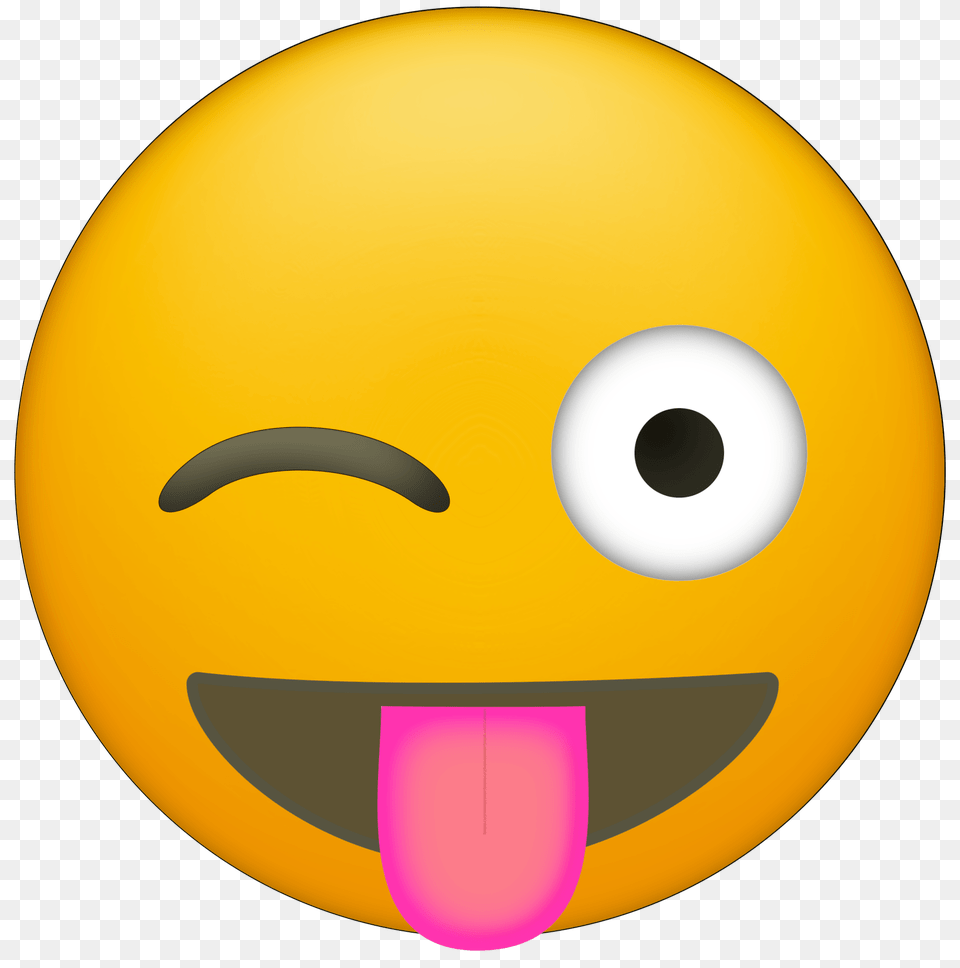 Smiley Face With Tongue Hanging Out Clip Art, Sphere, Disk Free Png Download