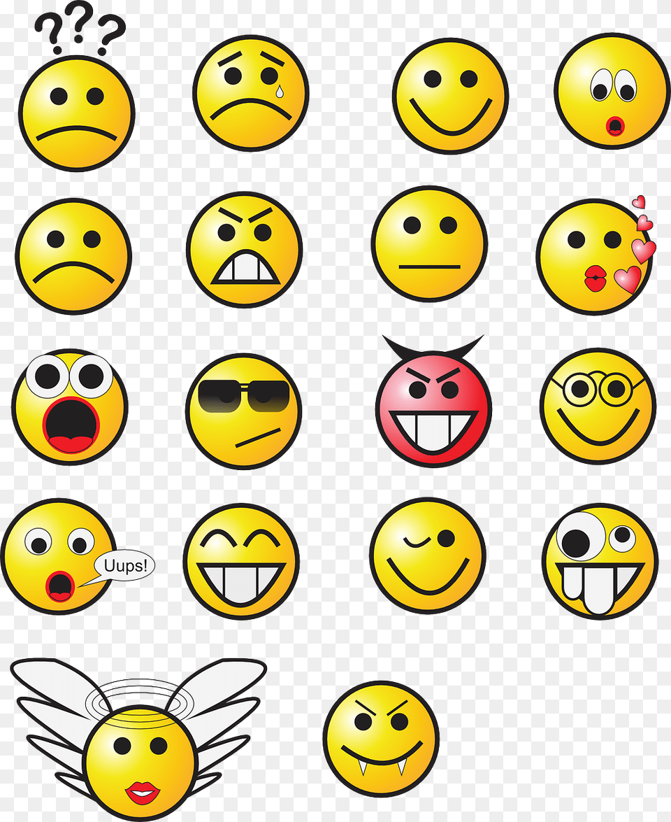 Smiley Faces Clip Art, Text Free Transparent Png