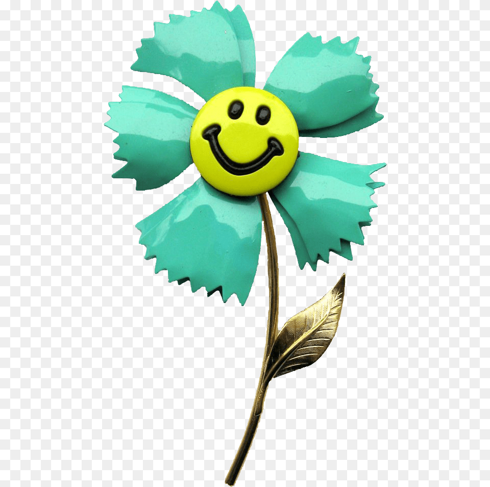 Smiley Flower For Face Clipart Full Size Clipart Cartoon Smiling Flower, Accessories, Brooch, Jewelry, Person Free Png Download