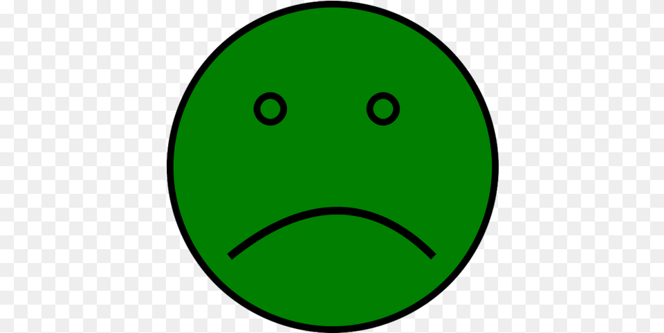 Smiley Frown Smiley, Disk, Green Png Image