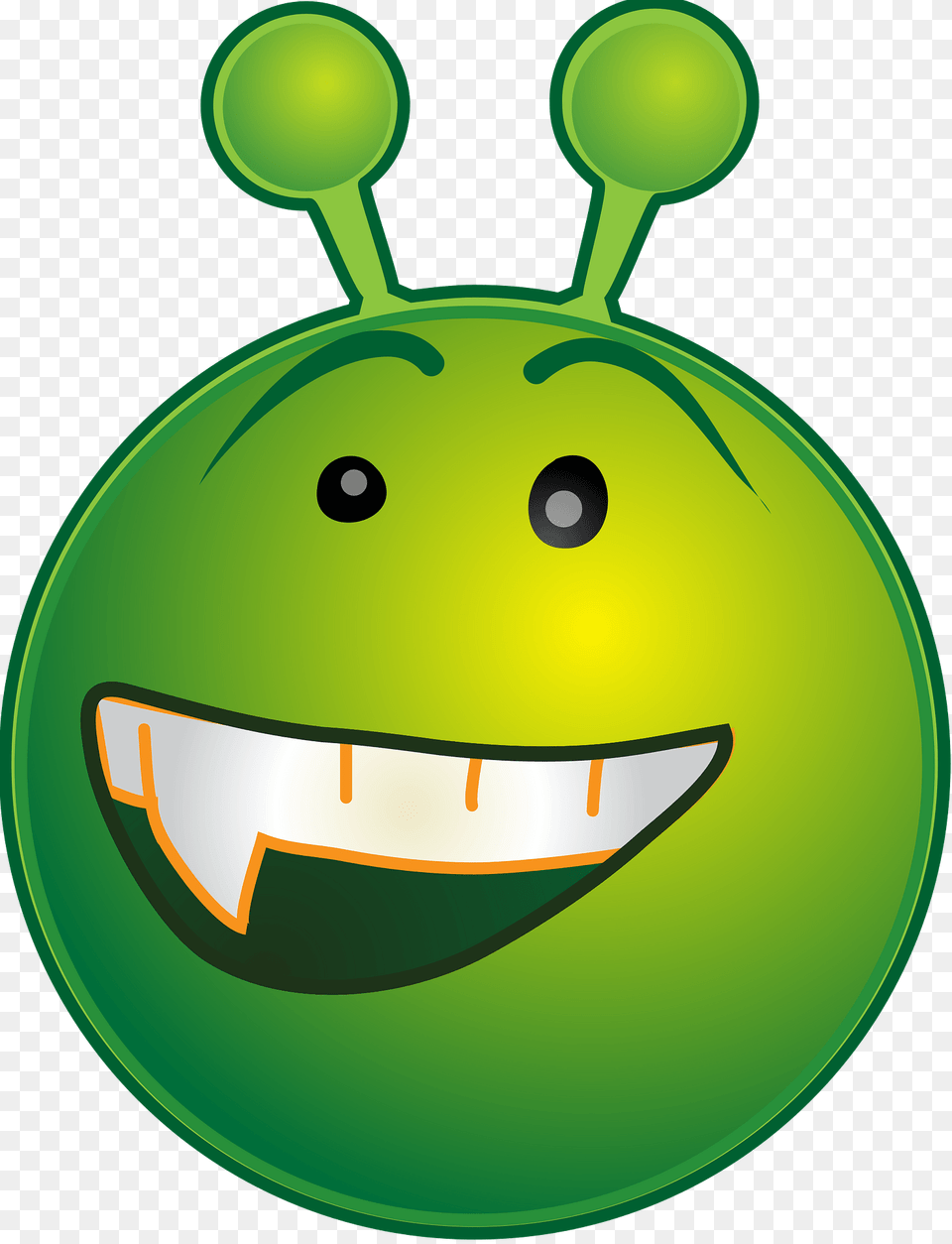 Smiley Green Alien Aaah Clipart Png Image