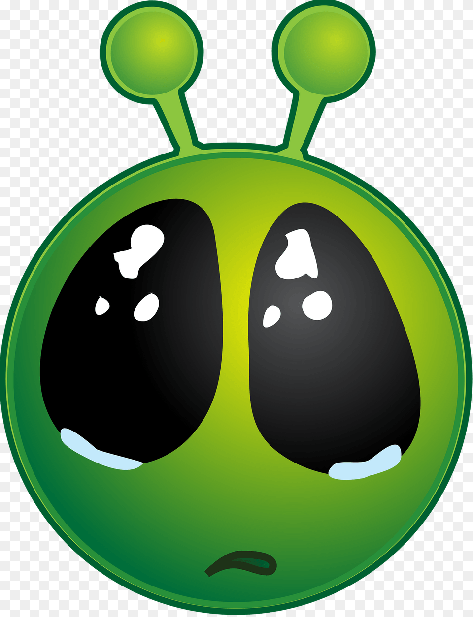 Smiley Green Alien Big Eyes Clipart Png Image