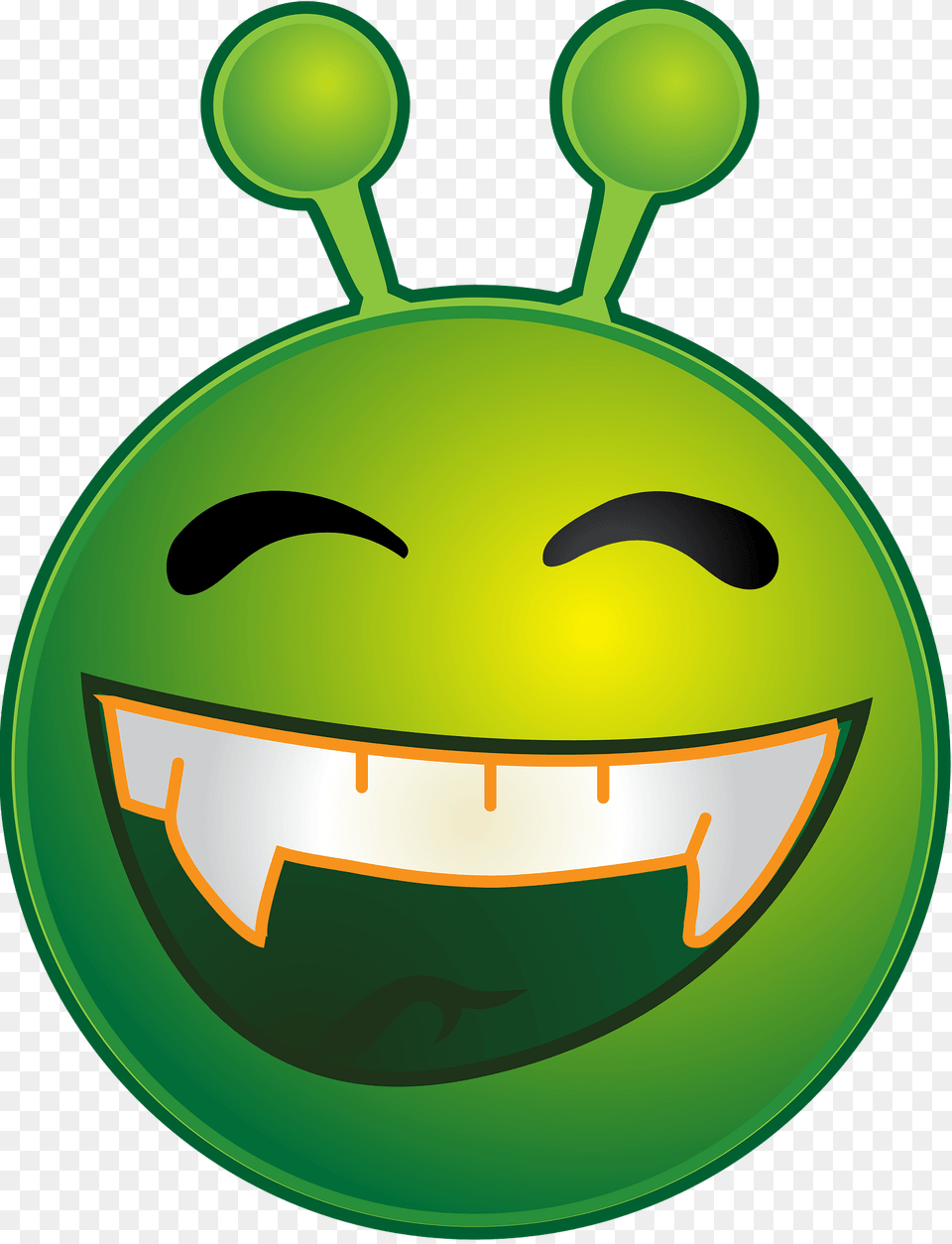 Smiley Green Alien Clipart, Logo Free Png Download