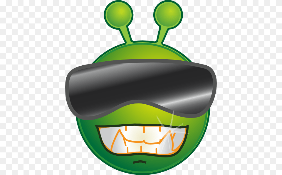 Smiley Green Alien Cool No Shadow Svg Clip Arts, Accessories, Goggles, Helmet, Crash Helmet Png Image