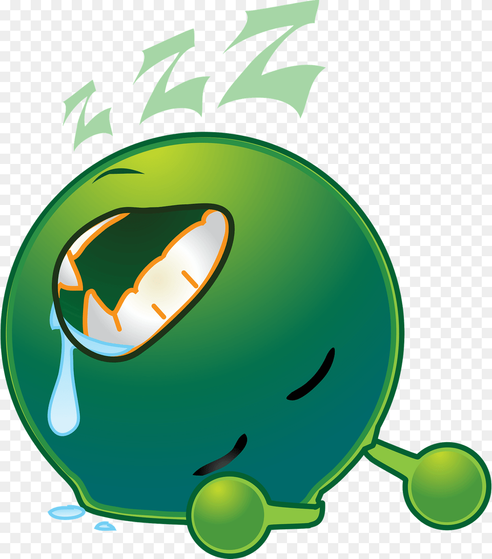 Smiley Green Alien Deep Sleep Clipart, Sphere Png