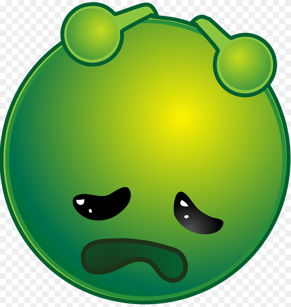 Smiley Green Alien Depresive Clipart, Ammunition, Grenade, Weapon, Balloon Free Transparent Png