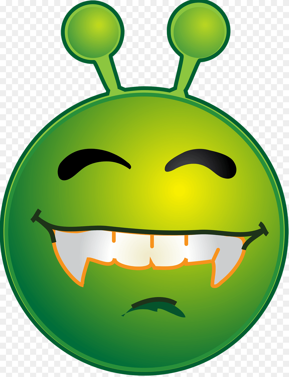 Smiley Green Alien Lipbite Clipart, Logo Free Png Download