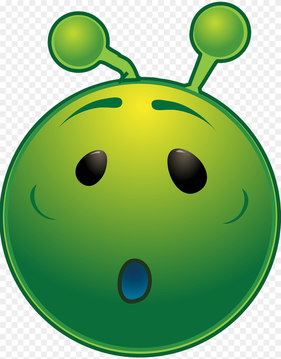 Smiley Green Alien O Oh Clipart, Sphere Free Png