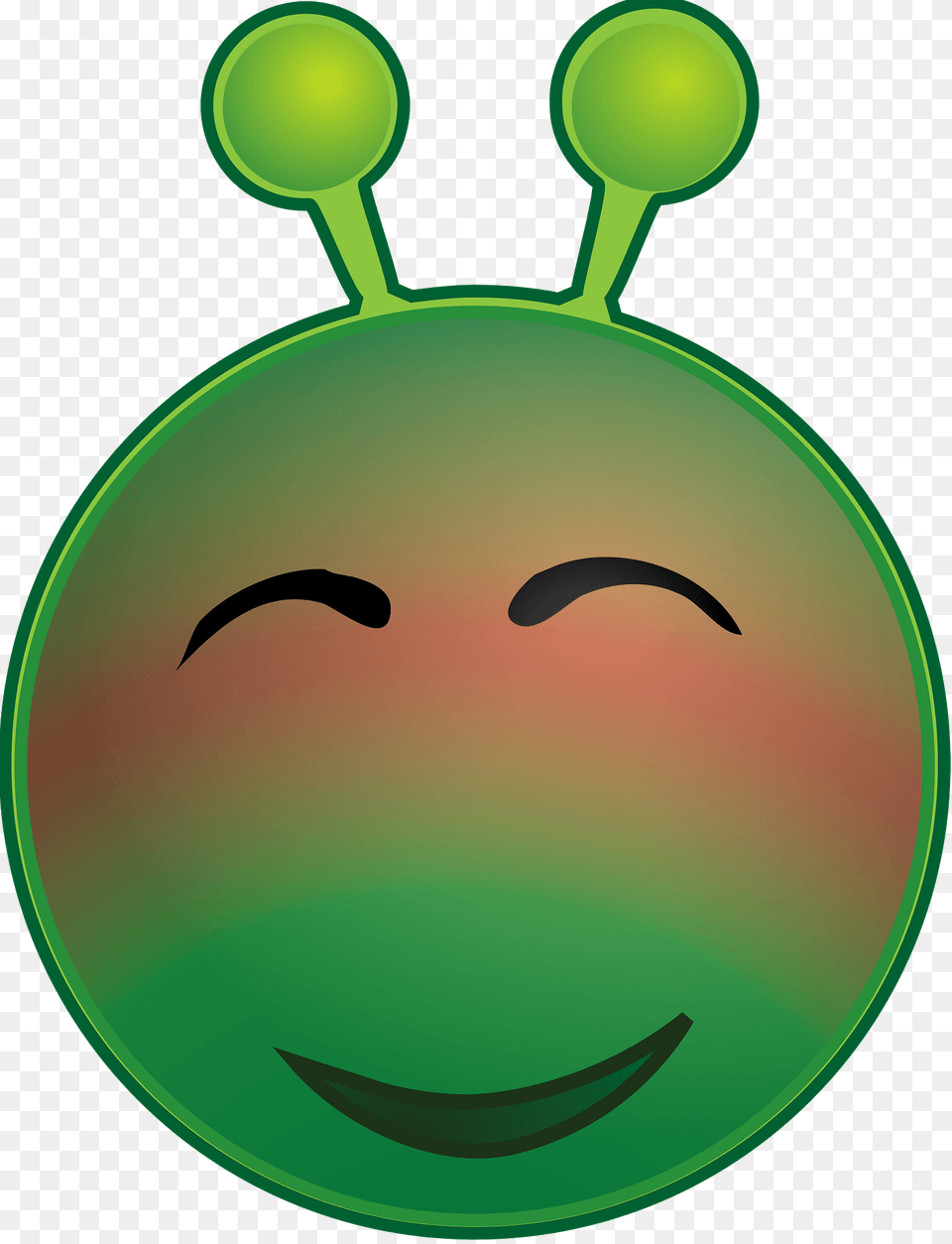 Smiley Green Alien Red Clipart, Disk Png Image