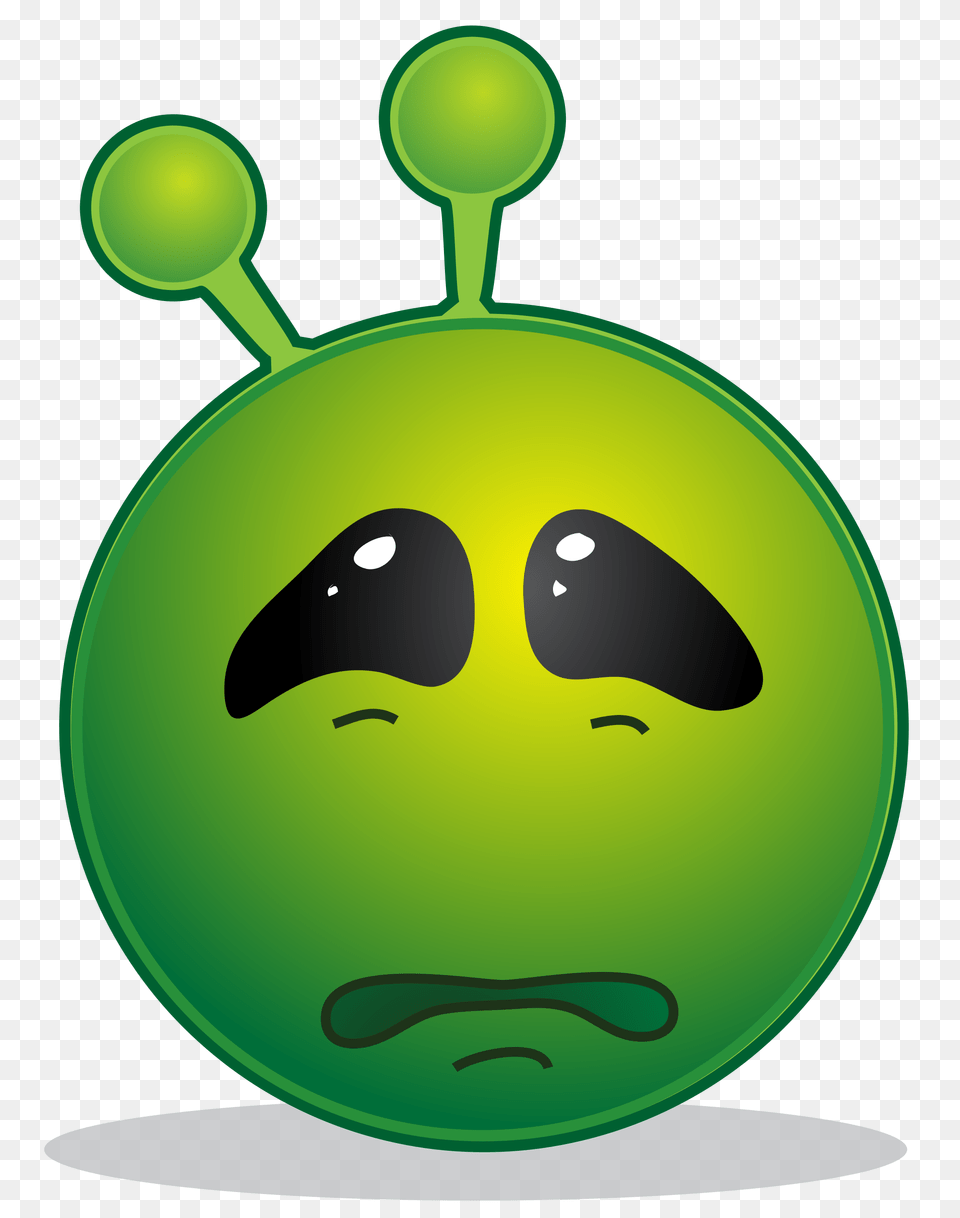 Smiley Green Alien Sad Png