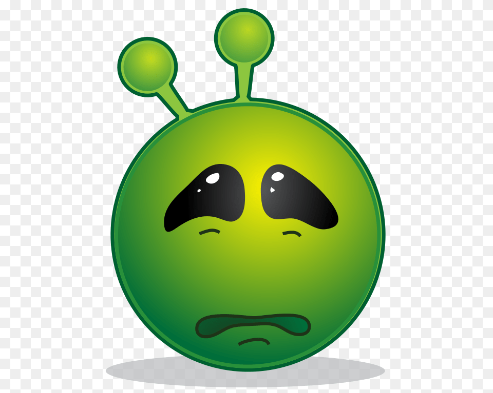 Smiley Green Alien Sad Free Png